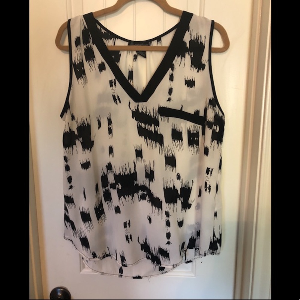 Black and white blouse